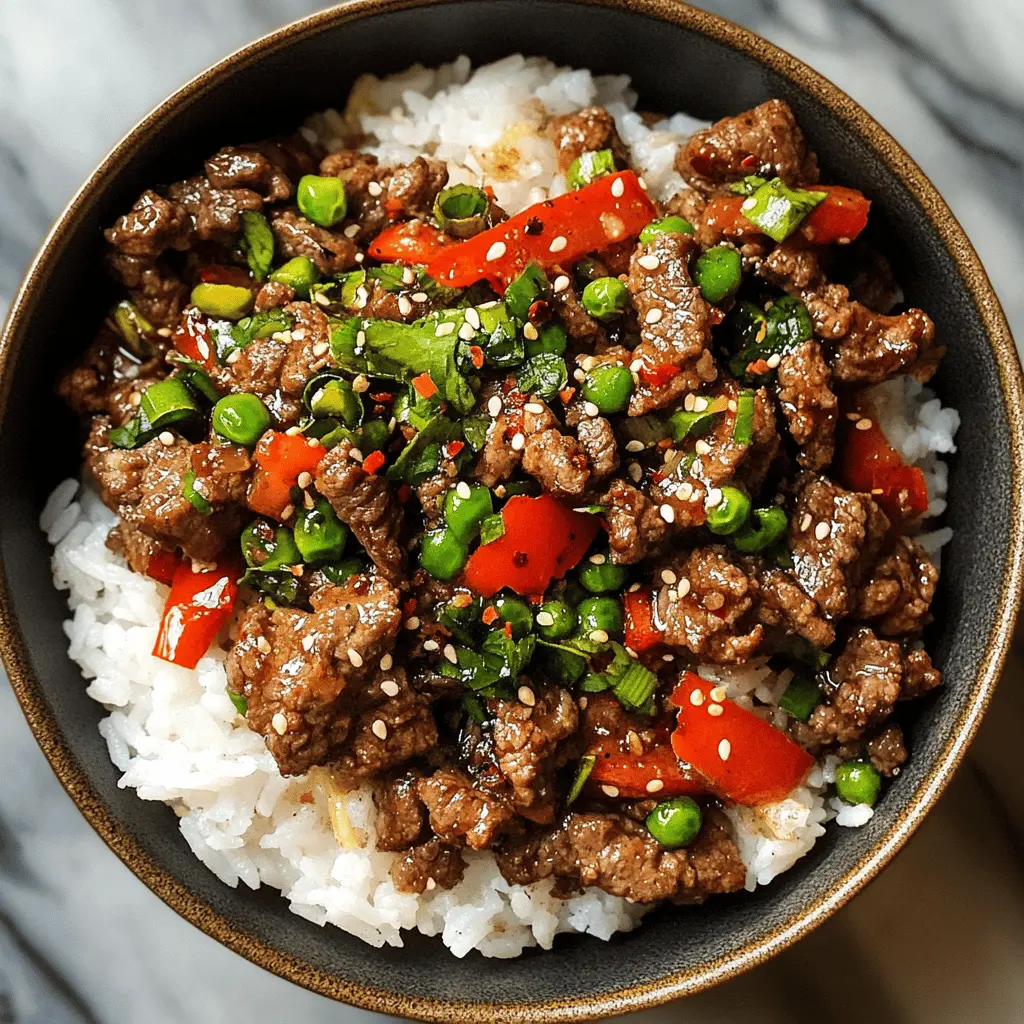 This Beef and Pepper Rice Bowl is your new go-to dinner idea! Tender beef paired with colorful bell peppers and served over fluffy rice makes for a satisfying meal. Perfect for busy weeknights or a cozy weekend dinner. Save this recipe for a delightful taste adventure that the whole family will enjoy!