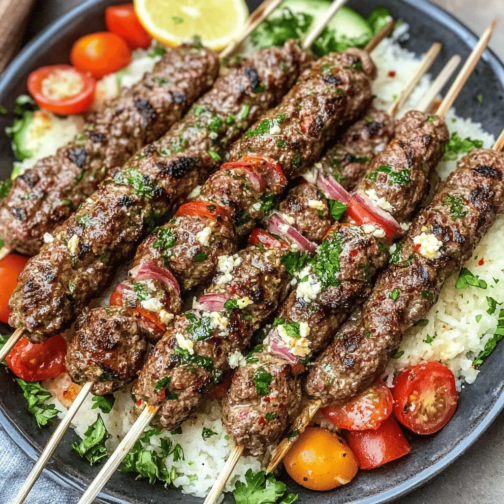 Juicy Beef Kafta Kebabs are a must-try for your next barbecue! Made with flavorful ground beef, fresh herbs, and warm spices, these kebabs are perfect for grilling on the weekend or serving at a gathering. Don’t forget to save this recipe to impress your family and friends with a delicious Middle Eastern flair!