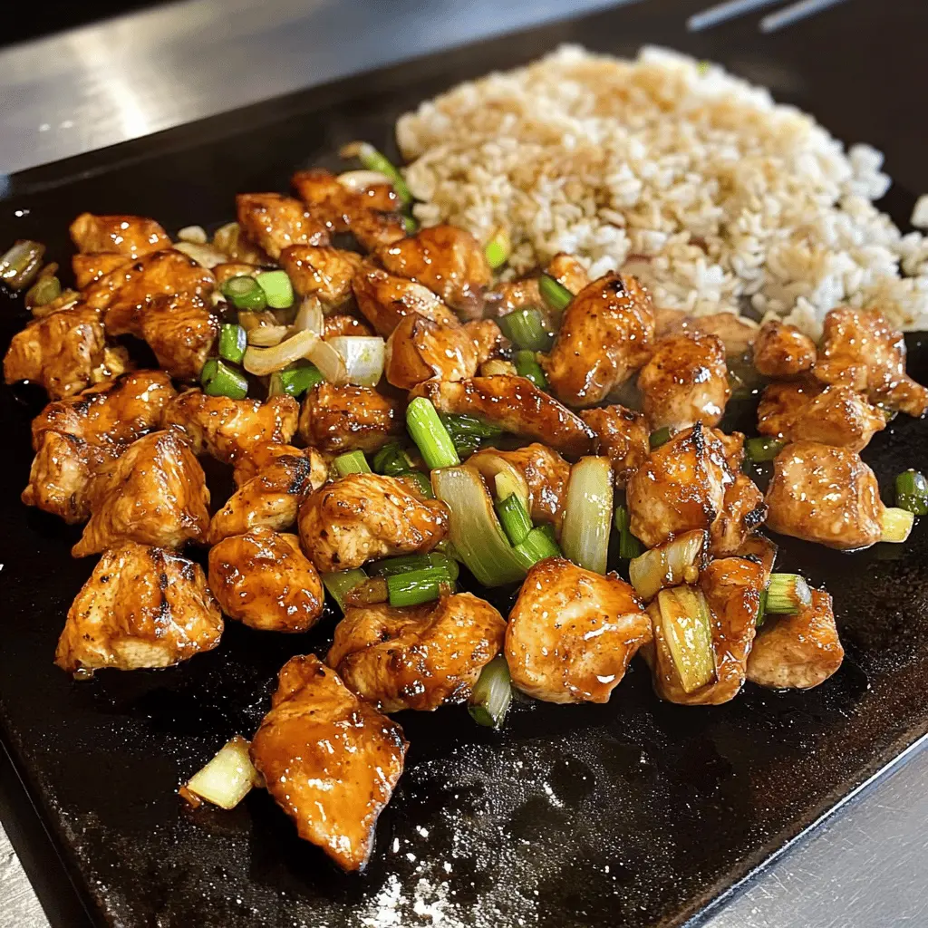 Get ready for a delicious dinner with this Blackstone Hibachi Chicken recipe! Juicy chicken is seasoned perfectly and cooked on a griddle for that authentic hibachi flavor. Featuring vibrant veggies and buttery rice, it’s a crowd-pleaser for family gatherings or weeknight meals. Save this pin for an easy yet impressive dish everyone will love!