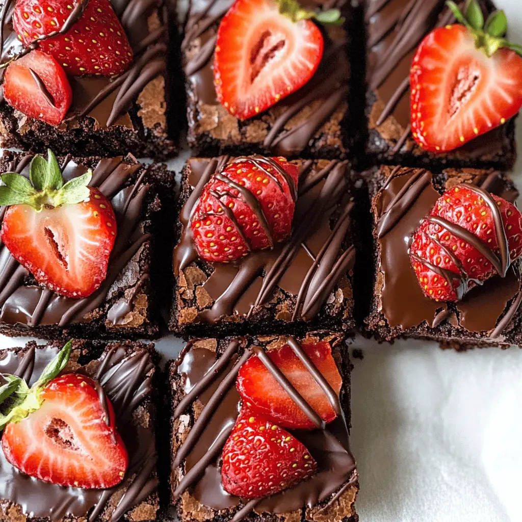 These Chocolate Covered Strawberry Brownies are a delightful combination of rich chocolate fudge and fresh strawberries. Perfect for any gathering, these luscious treats are sure to impress! Save this recipe to whip up a batch for your next celebration or simply to enjoy a sweet moment at home. Can't wait for you to try it!