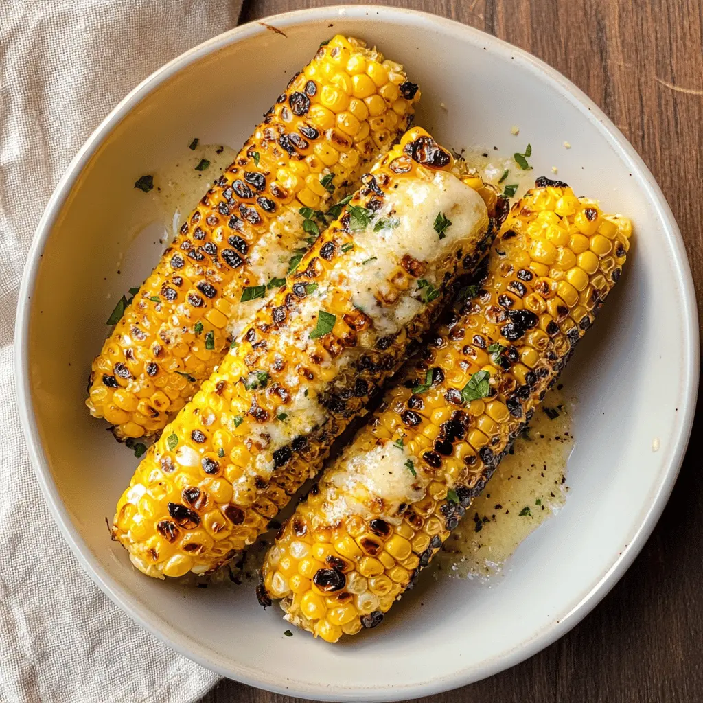 Get ready for a taste of summer with this Garlic Butter Grilled Corn on the Cob! Juicy, sweet corn coated in a rich garlic butter sauce, perfect for barbecues or cozy evenings. This easy-to-make recipe will wow your guests and elevate any meal. Save this pin for your summer cookouts and enjoy delicious, buttery corn anytime!