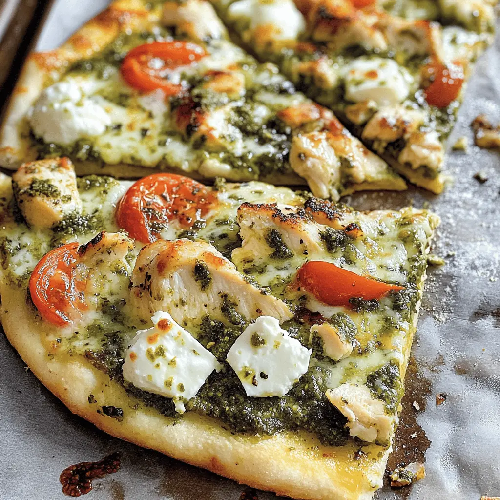 Easy Grilled Pesto Chicken Pizza with Cheese