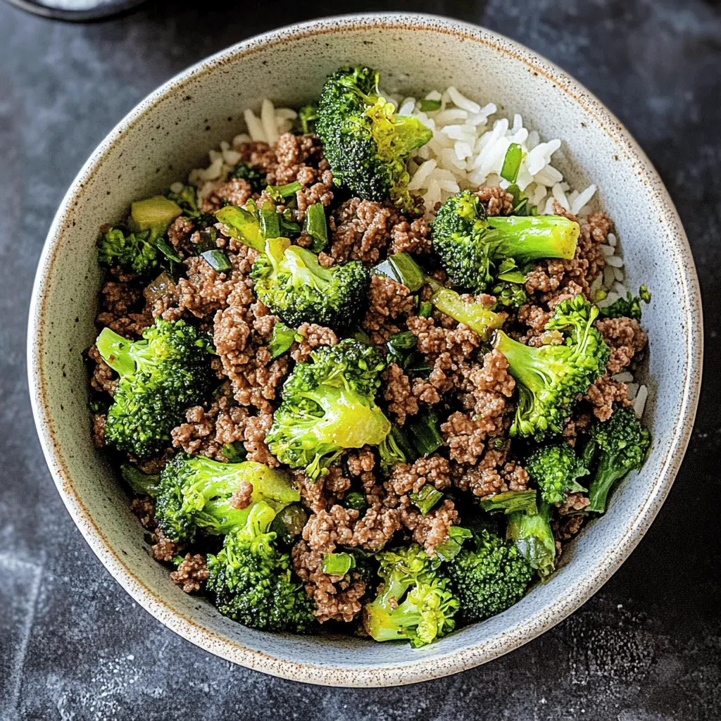 This easy Ground Beef and Broccoli recipe is perfect for busy weeknights! Packed with protein and nutrients, it combines tender broccoli with savory ground beef in a delicious sauce. Serve it over rice or noodles for a quick meal the whole family will love. Save this pin for your next dinner idea! It's a tasty and healthy option that everyone will enjoy.