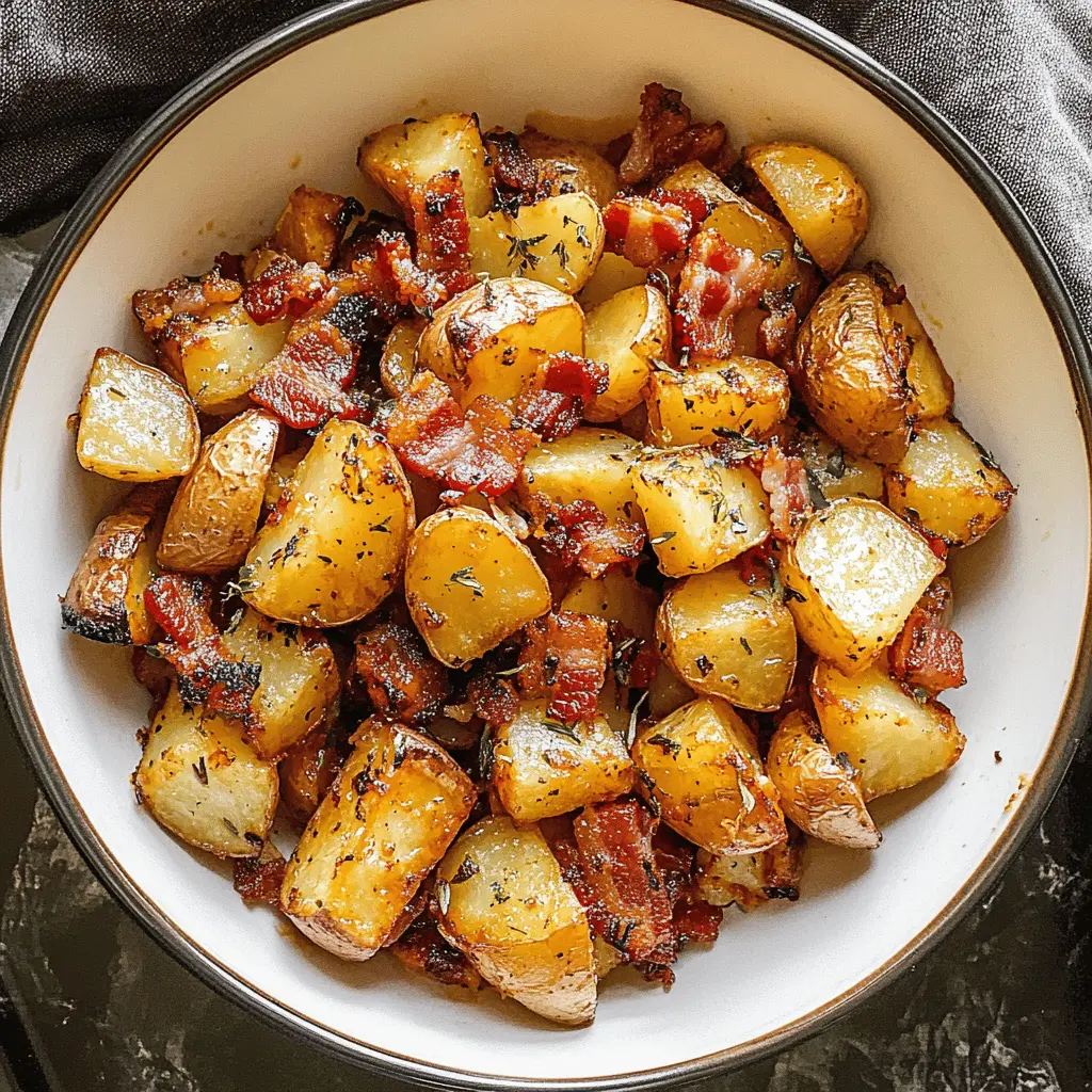 These Honey Bacon Roasted Potatoes are the perfect blend of sweet and savory, guaranteed to be a hit at any gathering! Crispy bacon meets caramelized honey for a delicious twist on classic roasted potatoes. Save this recipe for your next family dinner or potluck, and enjoy a mouthwatering side dish that no one can resist!