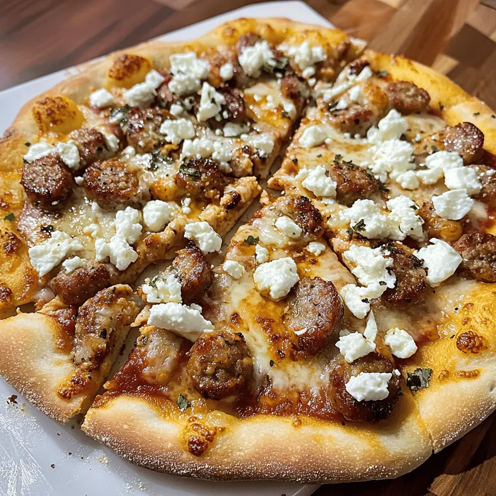 Easy Hot Sausage and Feta Honey Pizza Recipe