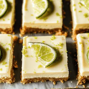 Get ready to treat your taste buds with these delicious Key Lime Pie Bars! With a zesty lime flavor and a buttery crust, these bars are perfect for any occasion. They're easy to make and even easier to enjoy. Save this recipe for your next gathering or sweet craving—you won’t want to miss out on this refreshing dessert!