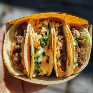 Elevate taco night with these delicious Smash Burger Tacos! Juicy beef patties, melted cheese, and fresh toppings come together for a fun twist on two favorites. Perfect for a family dinner or game day snacks. Save this recipe for a quick and tasty meal that will surely impress your friends and family!
