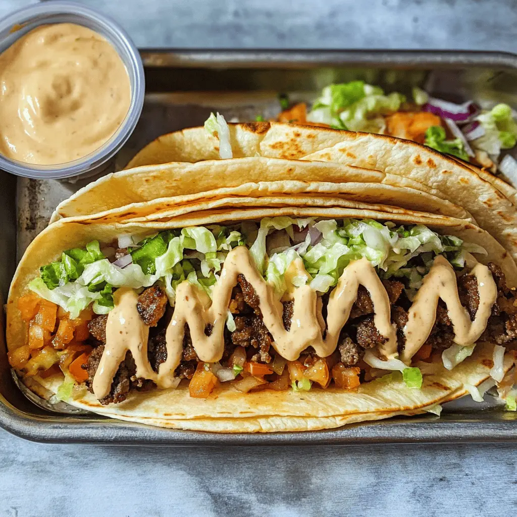 These Smash Burger Tacos are a fun twist on a classic! Juicy beef patties, crispy taco shells, and all your favorite toppings come together for a delicious bite. Perfect for taco night or game day, these tacos are sure to impress. Save this recipe and bring some excitement to your next meal!