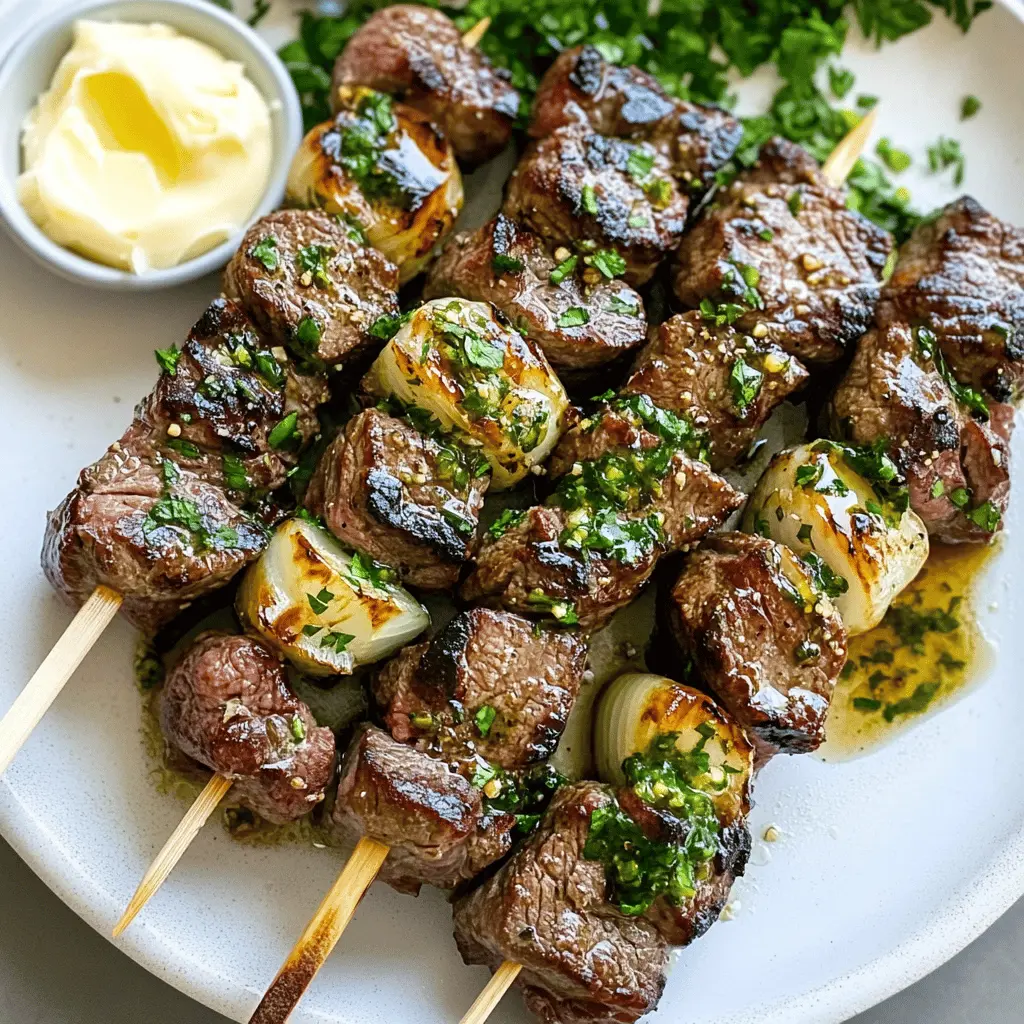 Get ready for a flavor explosion with these Steak Kabobs drizzled in rich garlic butter! Perfectly grilled beef, colorful veggies, and that irresistible garlic butter finish make this a must-try dish for your next barbecue or family dinner. Save this pin for an easy weeknight meal or weekend gathering that everyone will love!