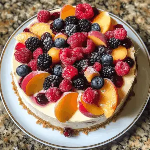 Craving a sweet and fruity dessert? Try this Summer Berry and Peach Cheesecake! With a creamy, dreamy filling loaded with fresh berries and juicy peaches, it's perfect for summer gatherings. Quick to make and sure to impress, this cheesecake will be the star of your dessert table. Save this recipe now for your next BBQ or family celebration!