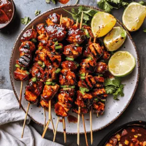 Get ready to fire up the grill with these mouthwatering BBQ Chicken Skewers! Tender chicken marinated in a blend of tangy barbecue sauce and spices makes for a perfect summer dish. Ideal for backyard gatherings, these skewers are not just packed with flavor but also easy to prepare. Save this recipe for your next cookout!