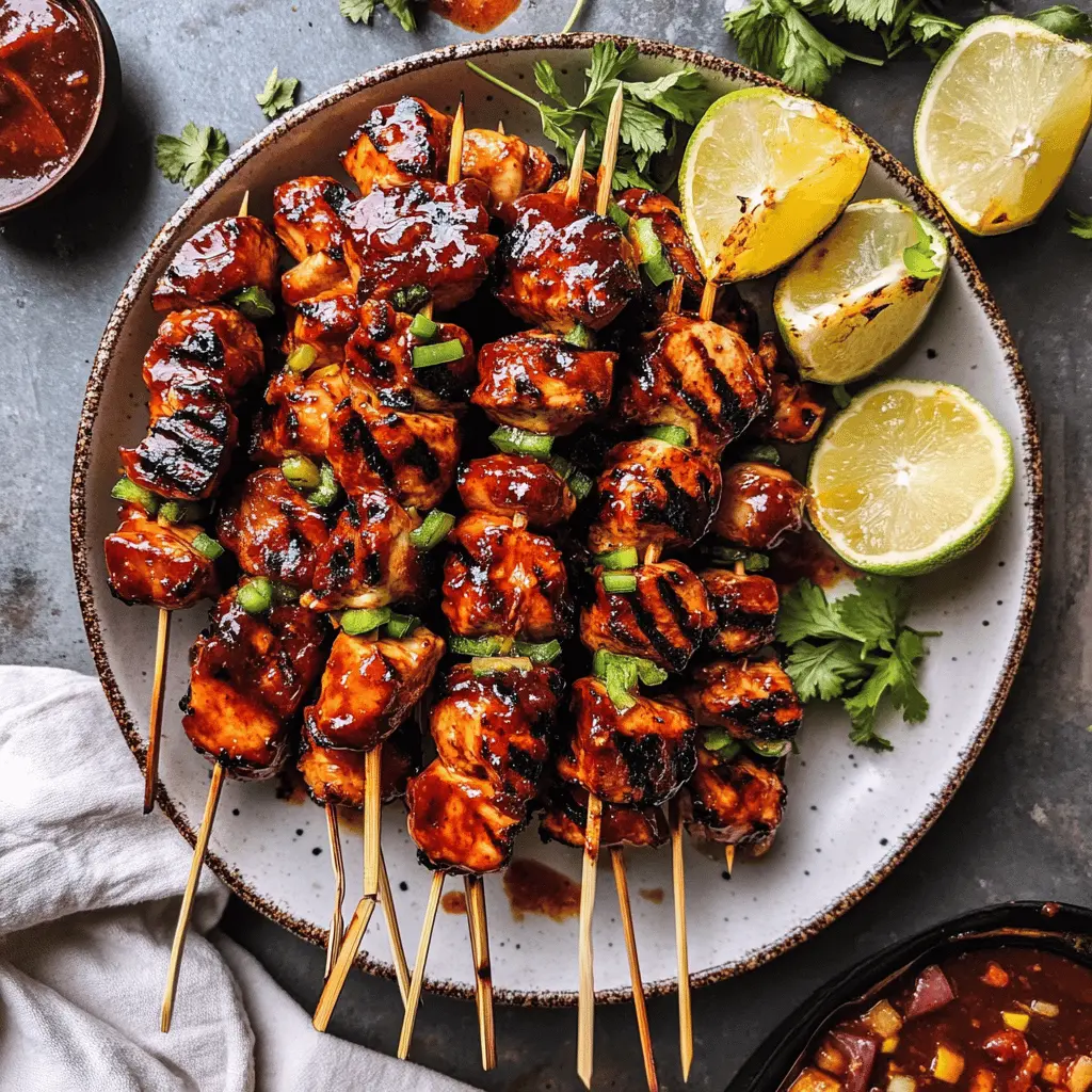 Get ready to fire up the grill with these mouthwatering BBQ Chicken Skewers! Tender chicken marinated in a blend of tangy barbecue sauce and spices makes for a perfect summer dish. Ideal for backyard gatherings, these skewers are not just packed with flavor but also easy to prepare. Save this recipe for your next cookout!