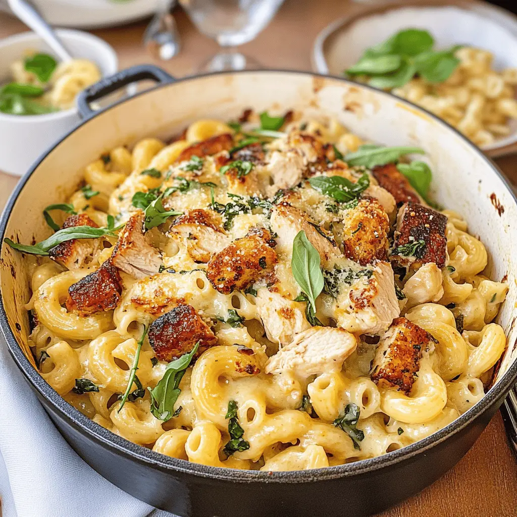 Easy Creamy Tuscan Chicken Mac and Cheese