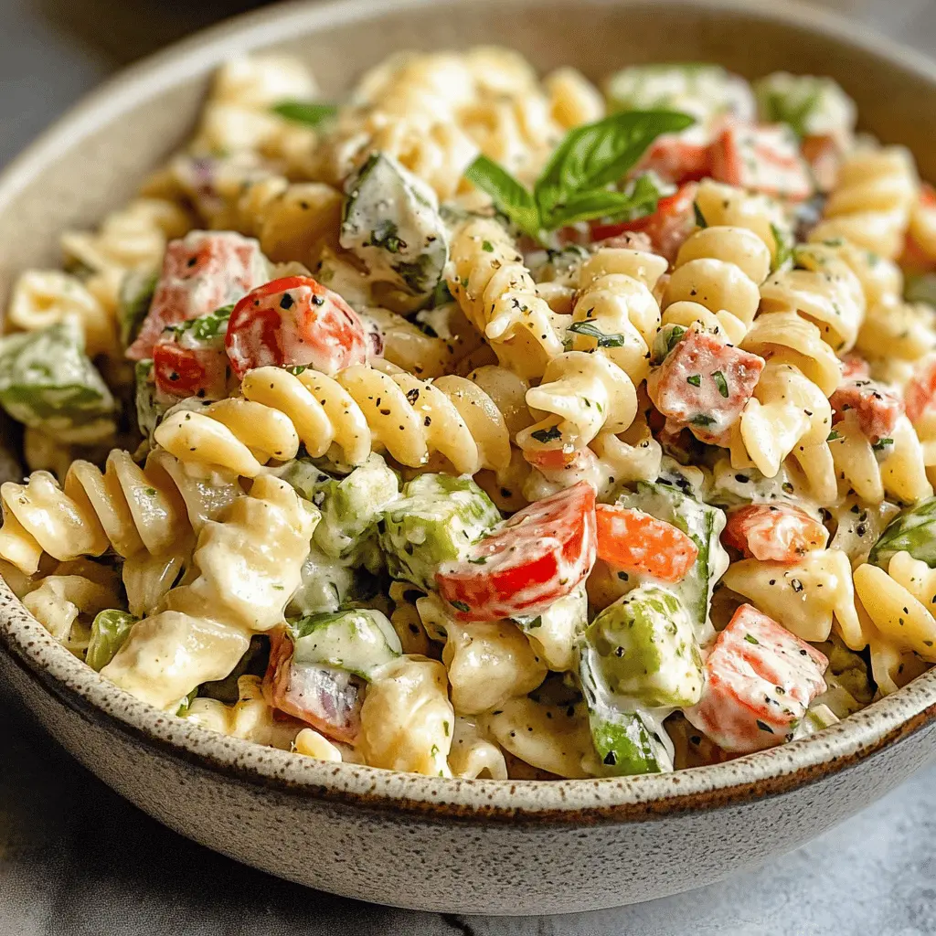 Easy Creamy Pasta Salad Recipe