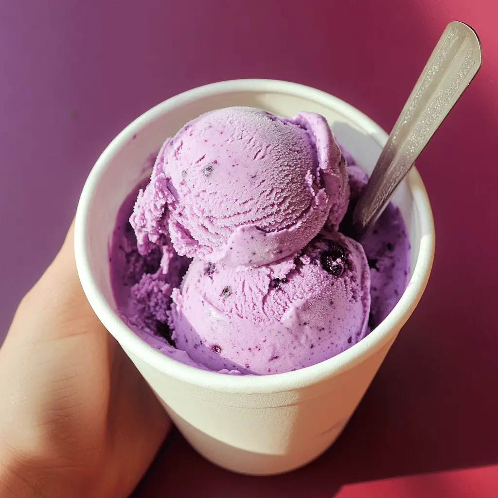Easy Homemade Blueberry Ice Cream Recipe