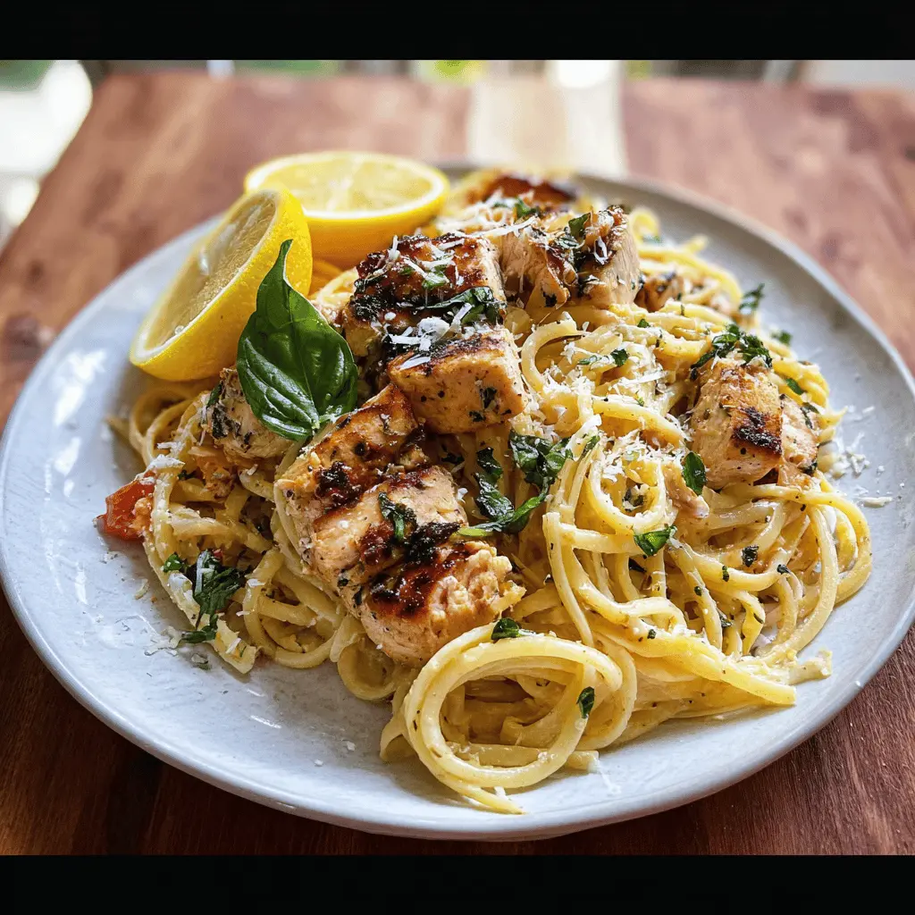 Easy Lemon Basil Chicken Pasta Recipe