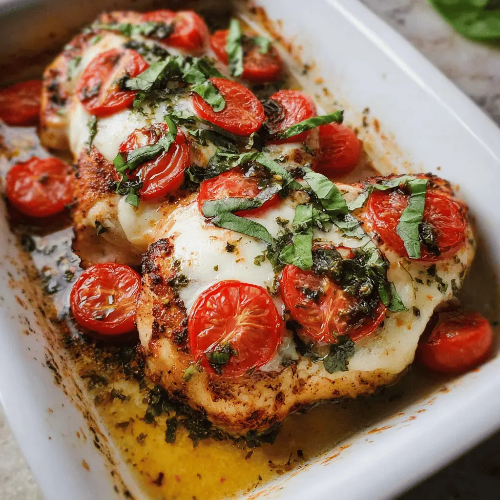 Easy Baked Caprese Chicken Recipe