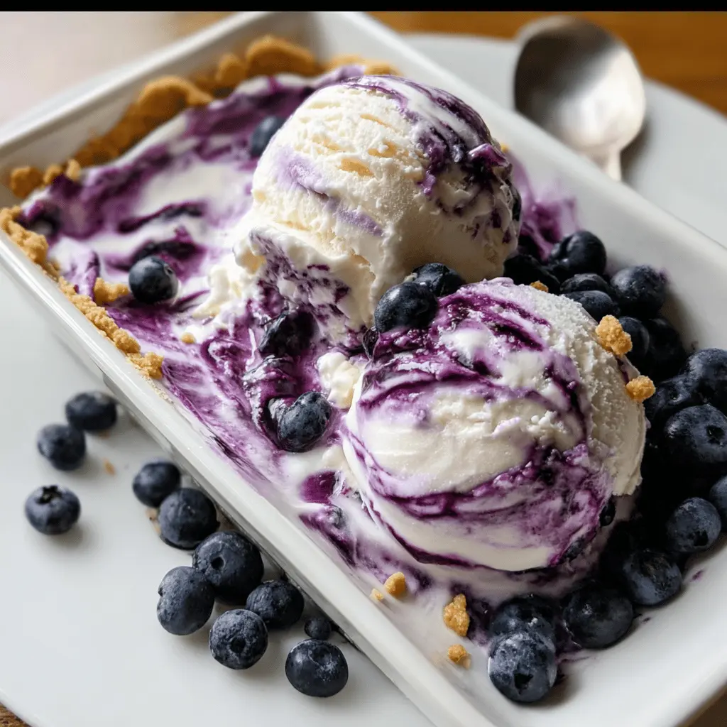 Easy No Churn Blueberry Pie Ice Cream Recipe
