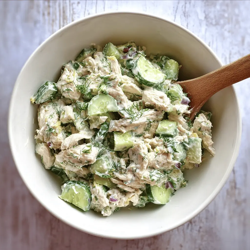 Easy Cucumber Dill Chicken Salad with Greek Yogurt