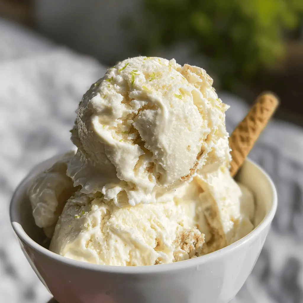 Easy Creamy Key Lime Pie Ice Cream Recipe