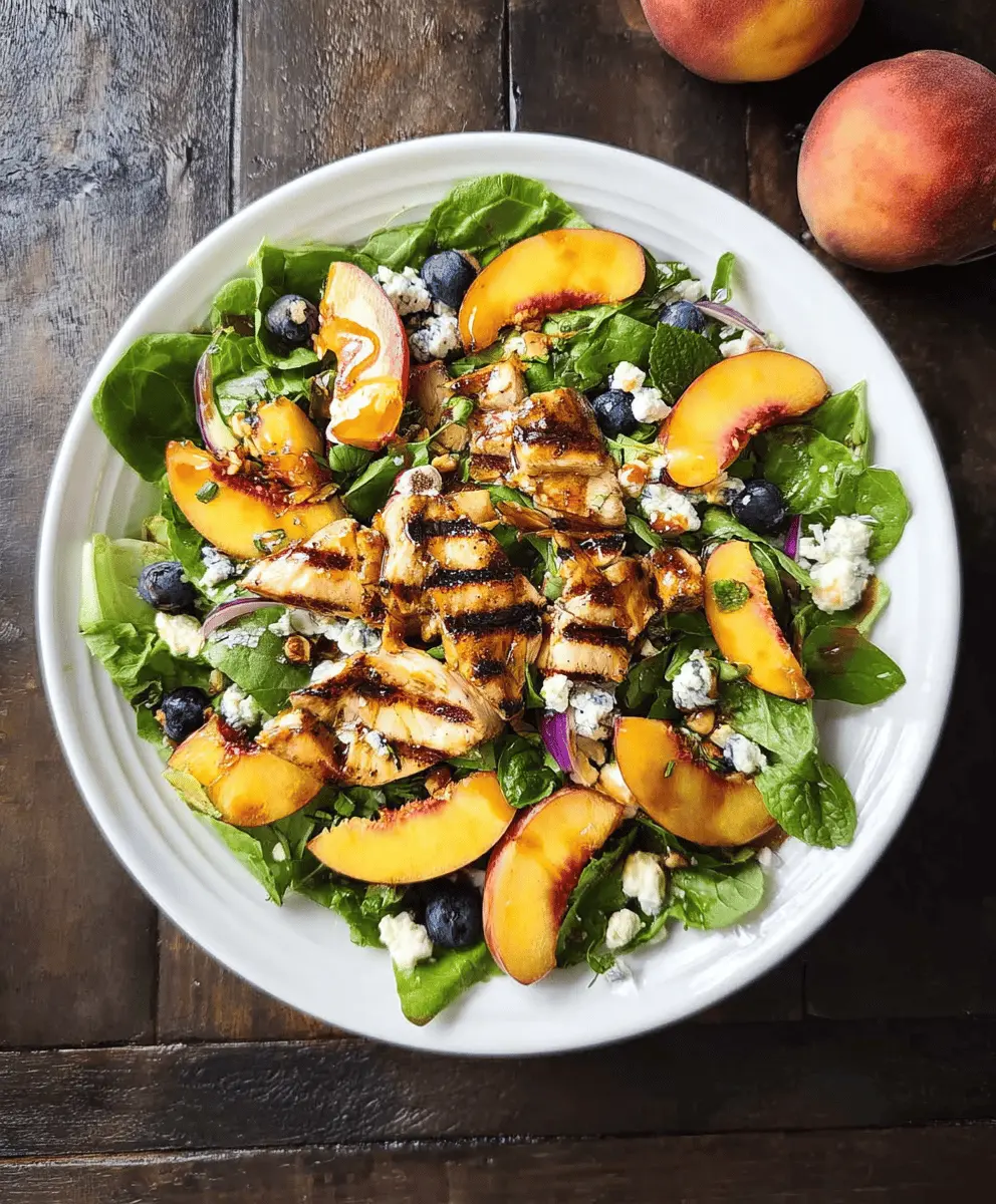 Easy Grilled Peach Chicken Salad Recipe