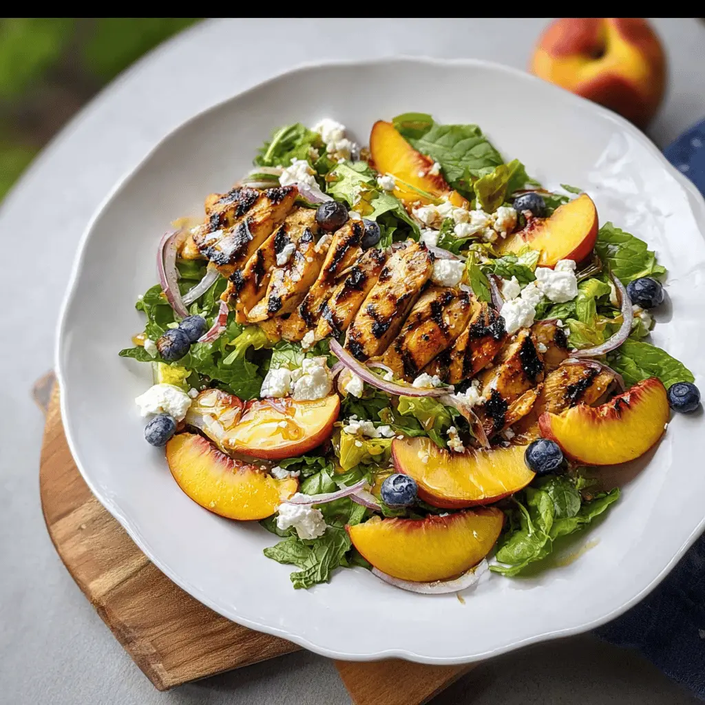 Easy Grilled Peach Chicken Salad Recipe