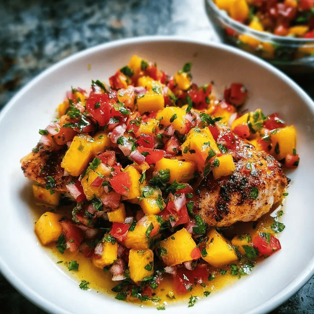 Easy Peach Salsa Chicken Recipe
