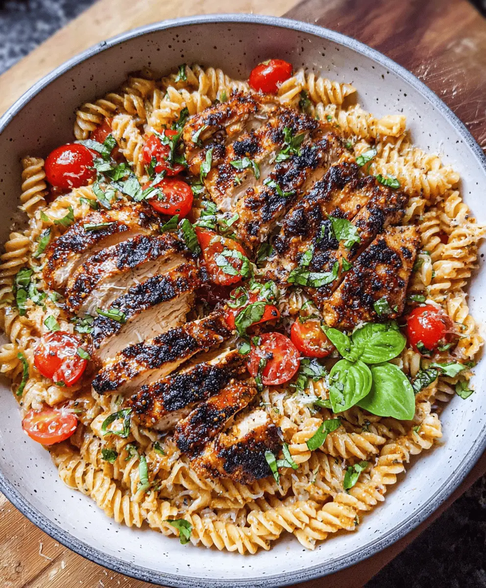 Easy Tomato Basil Pasta with Balsamic Grilled Chicken