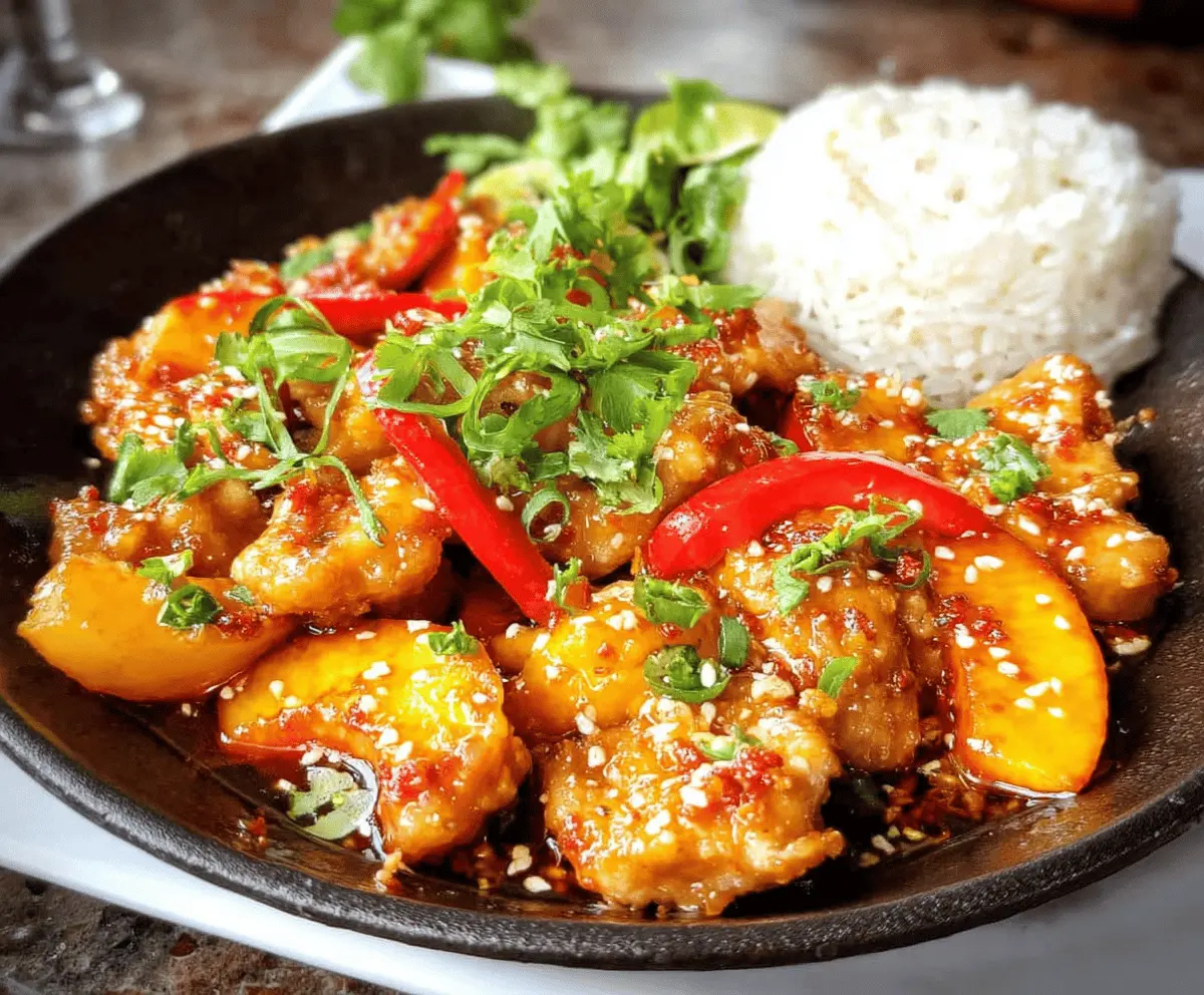 Easy Thai Peach Chicken Recipe