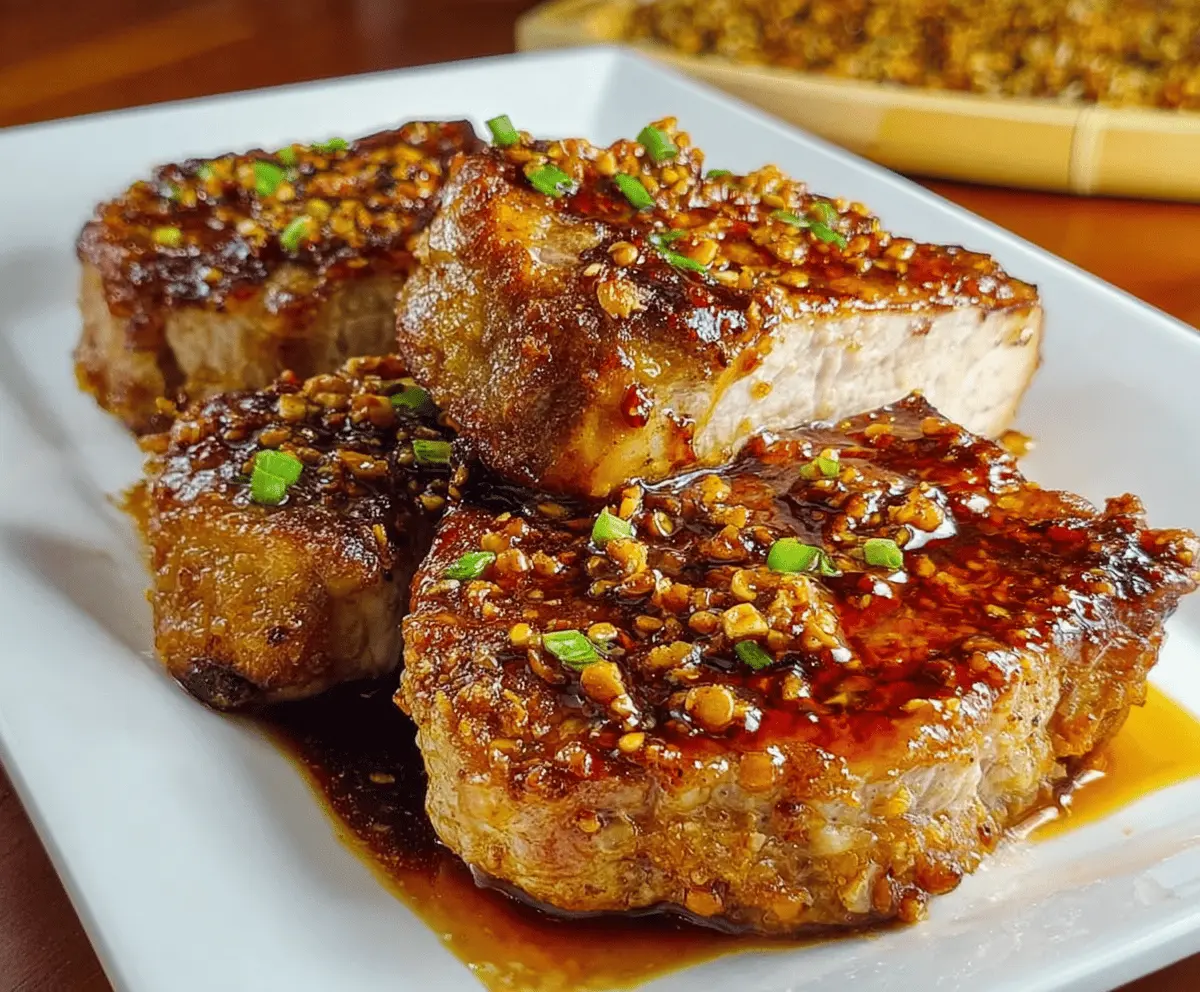 Easy Double Crunch Honey Garlic Pork Chops