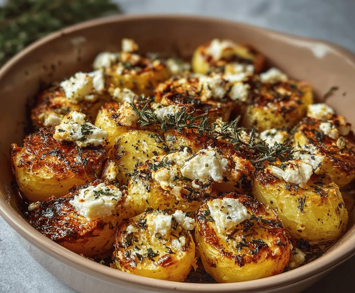 Easy Cheesy Baked Feta Potatoes