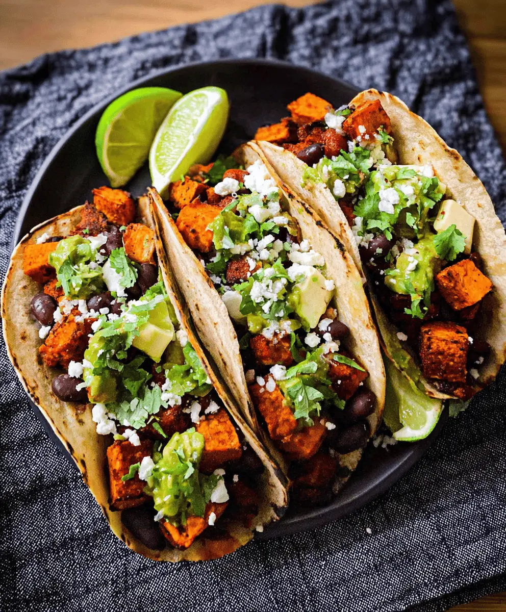 Easy Black Bean Sweet Potato Tacos Recipe