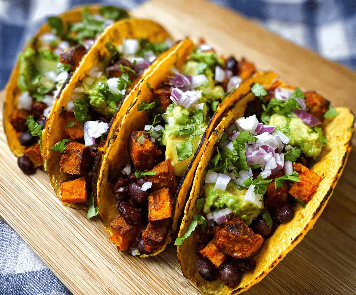 Easy Black Bean Sweet Potato Tacos Recipe