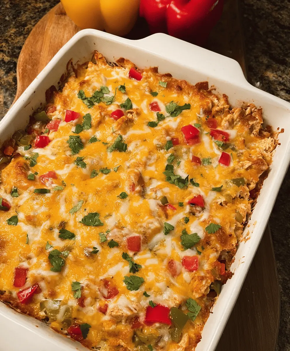 Easy Cheesy Chicken Fajita Casserole Recipe