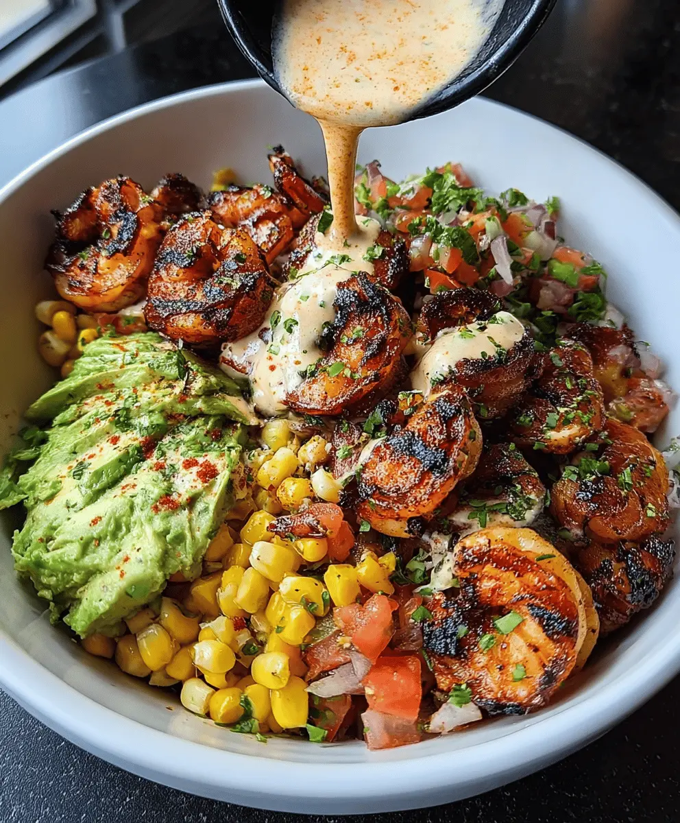 Easy Grilled Shrimp Bowl with Avocado and Corn Salsa