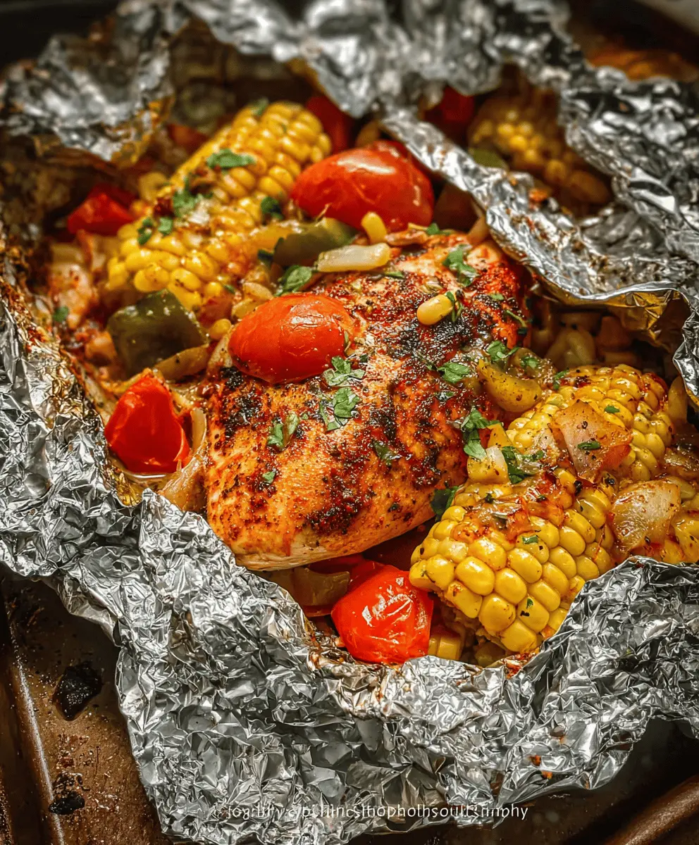 Easy Santa Fe Chicken Foil Packets Recipe