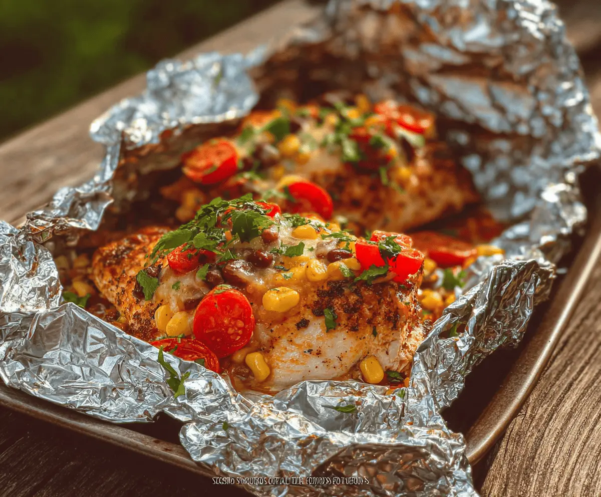 Easy Santa Fe Chicken Foil Packets Recipe