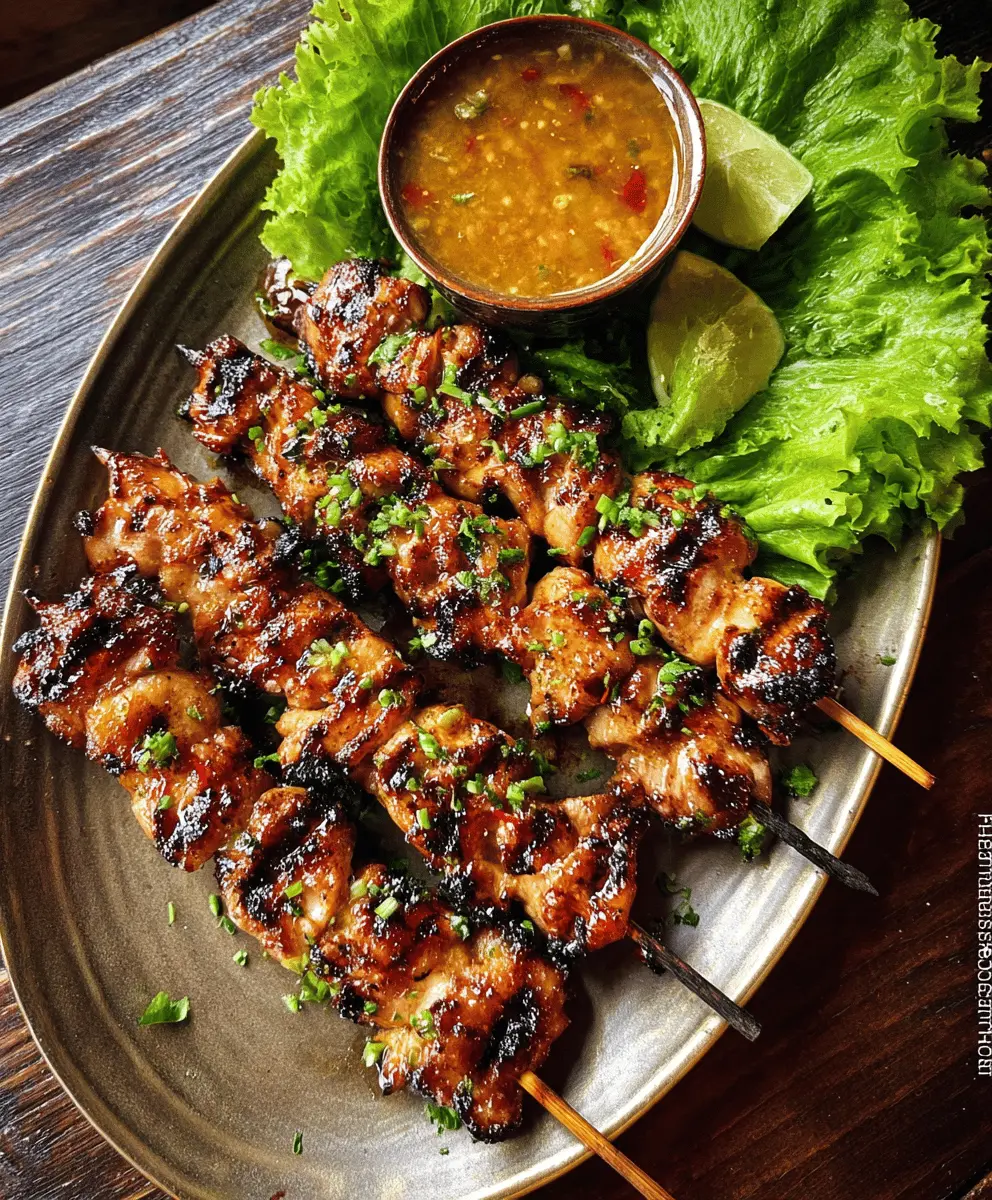 Easy Grilled Thai Chicken Skewers Recipe