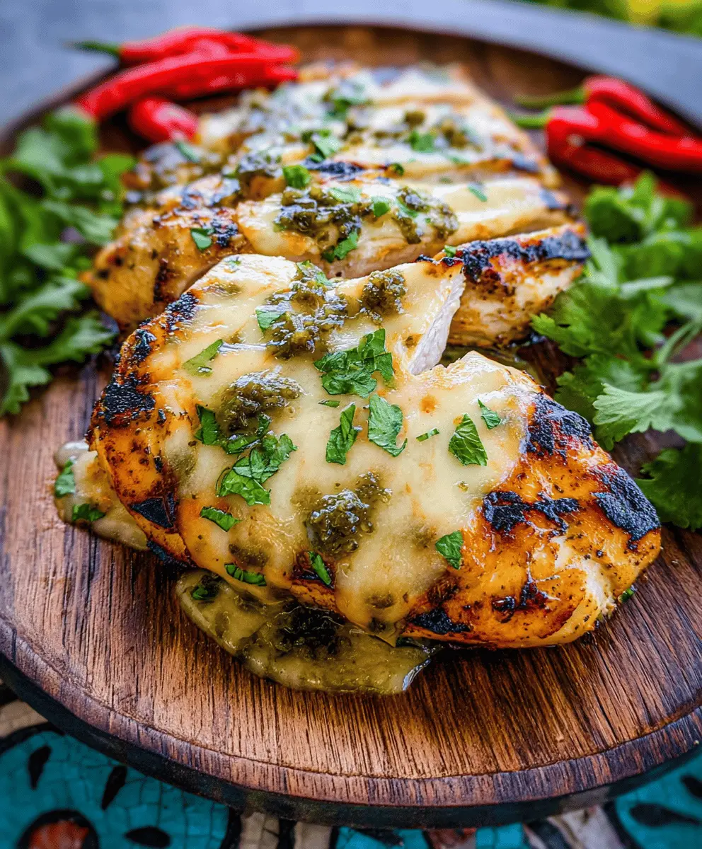 Easy Grilled Salsa Verde Chicken with Pepper Jack