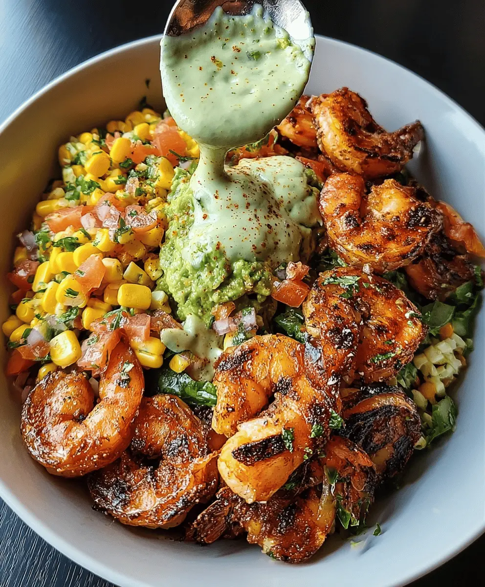 Easy Grilled Shrimp Bowl with Avocado and Corn Salsa
