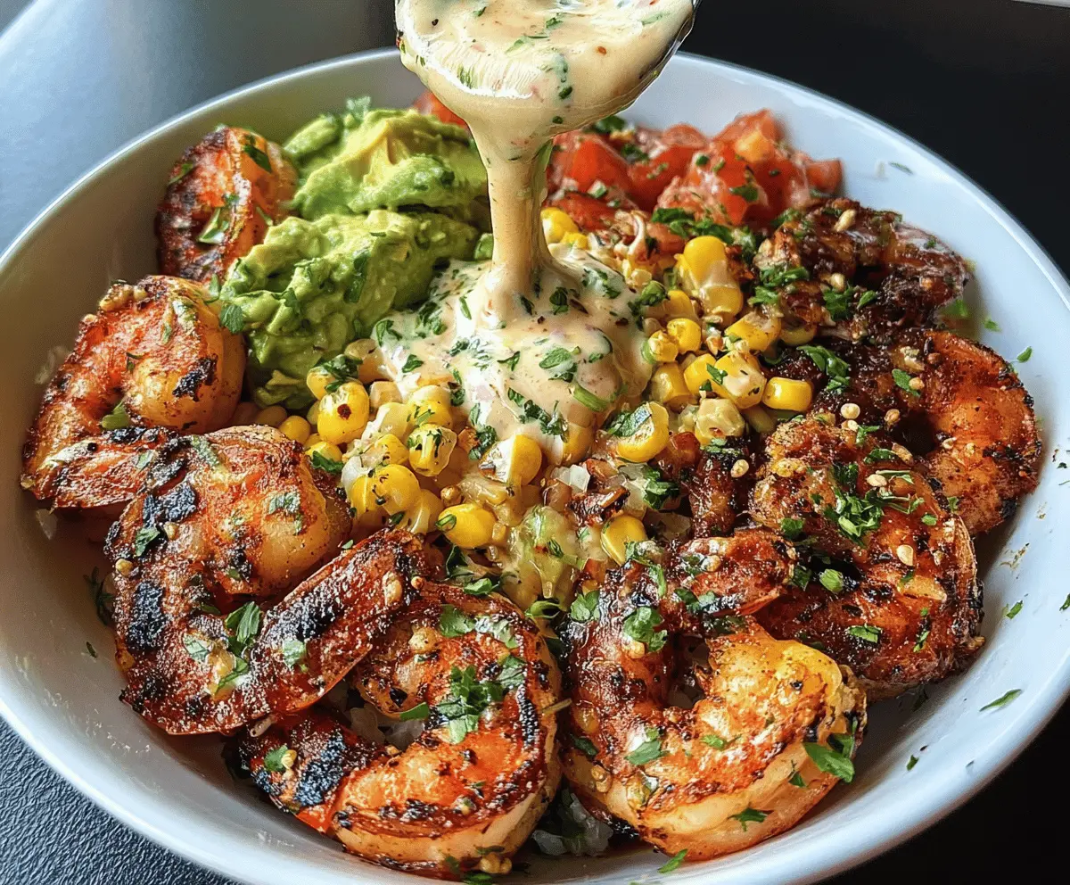 Easy Grilled Shrimp Bowl with Avocado and Corn Salsa
