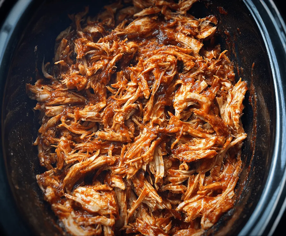 Easy Crockpot BBQ Pulled Chicken Recipe