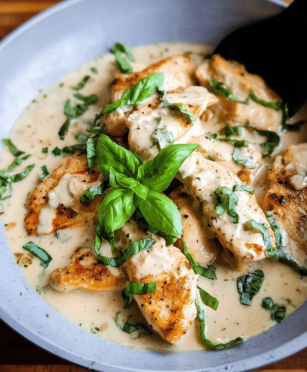Easy Creamy Basil Chicken Breasts Recipe