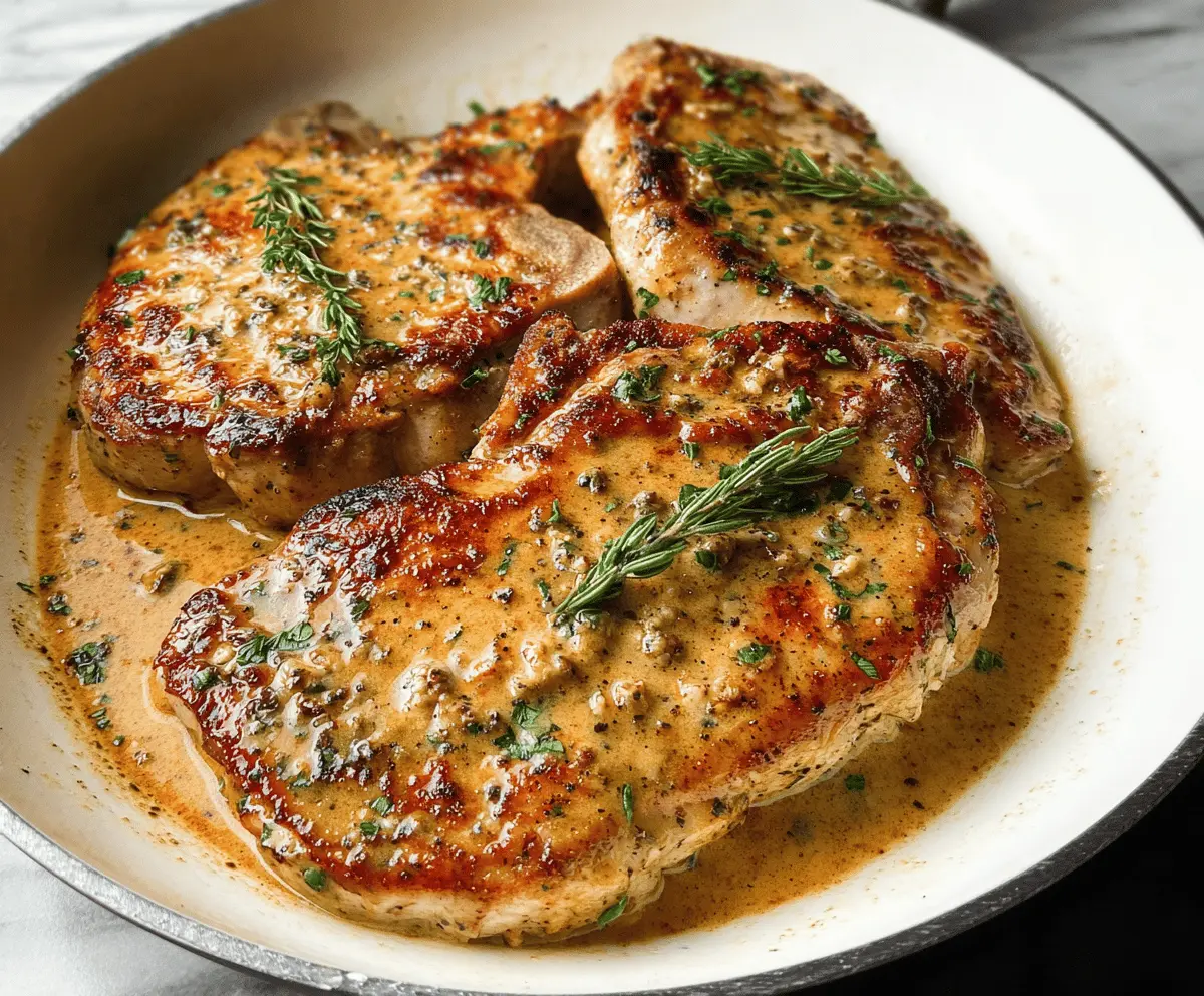 Easy Creamy Boursin Pork Chops Recipe