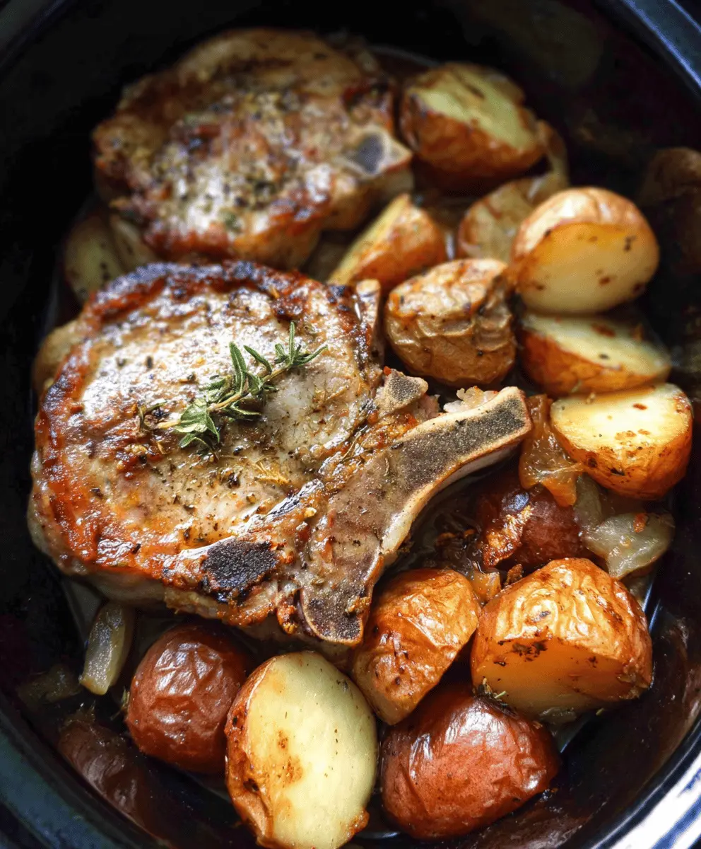 Easy Crock Pot Pork Chops and Potatoes Recipe