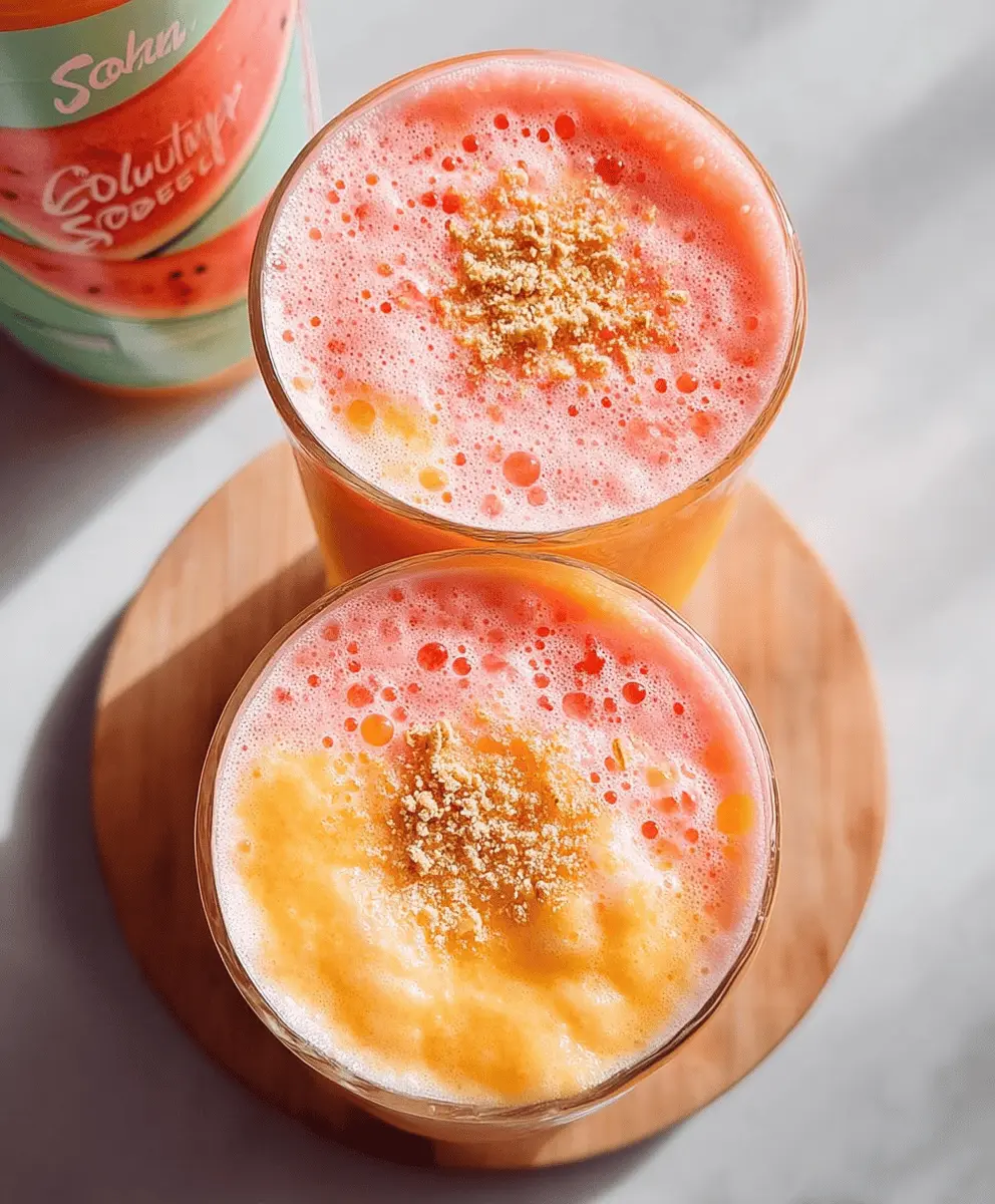 Easy Mango Watermelon Sunrise Smoothie Recipe