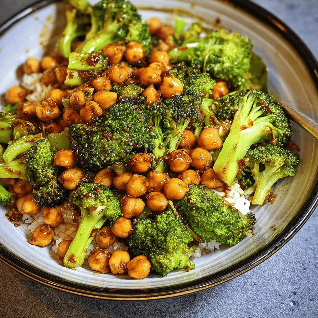Easy Garlic Broccoli Chickpea Stir Fry