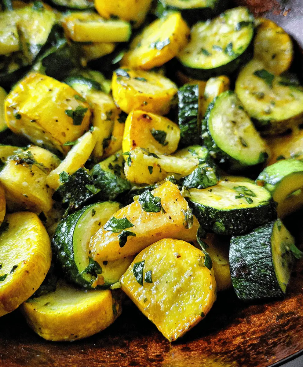 Easy Low Carb Garlic Butter Zucchini & Squash