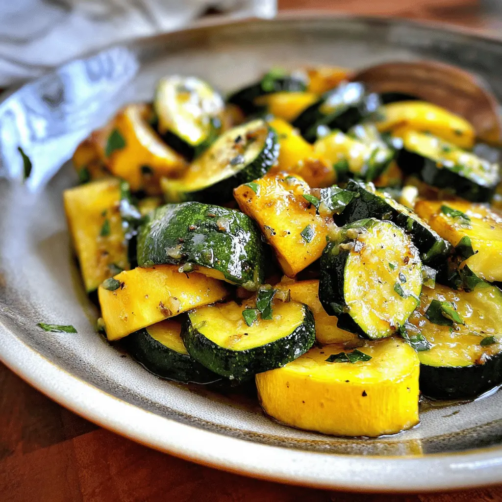 Easy Low Carb Garlic Butter Zucchini & Squash