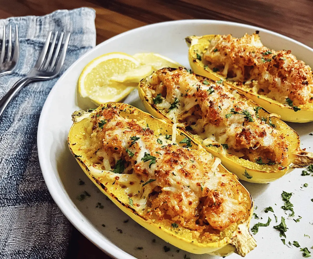 Easy Cheesy Stuffed Yellow Squash Recipe